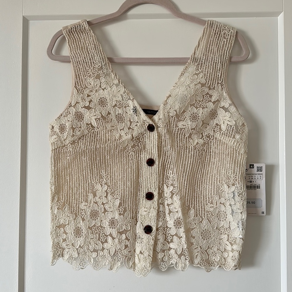 Zara lace vest camisole